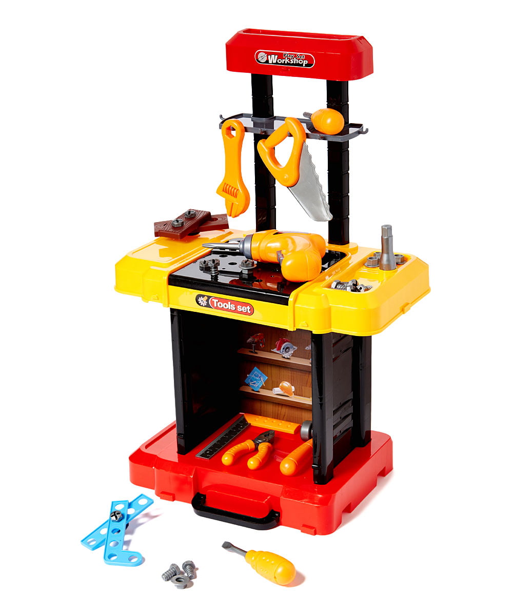 Little Tool Workbench with Portable Backpack Kids Toy Construction Tool Toy 