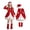 Red, variant on Girls Pirate Costume 4 Piece Outfit Long Flare Sleeve Top Hi‑Low Ruffle Skirt Corset Waistband and Headscarf Kids Dress Up Set