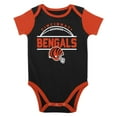 thumbnail image 2 of Newborn & Infant Black/Orange Cincinnati Bengals Home Field Advantage Three-Piece Bodysuit, Bib & Booties Set, 2 of 5