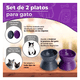 thumbnail image 2 of Set 2 Platos mascotas Malubero Gris y morado, 2 of 5
