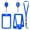 Blue, variant on ID Badge Holder with Retractable Reel & Detachable Lanyard Clip, Double-Sided Clear Card Holder