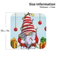 thumbnail image 2 of Yiaed Funny Christmas Gnome Print Leather Coasters for Drinks - Cup Coasters Coffee Table Kitchen Table Bar, Home & Office Gifts Handmade Drink Coasters-Square, 2 of 6