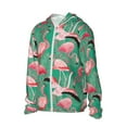 thumbnail image 2 of Fotbe Tropical Flamingo Men's Women's UPF 50+ Sun Protection Jacket Hooded Cooling Shirt with Pockets Hiking Outdoor Performance-X-Large, 2 of 8