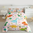 thumbnail image 2 of Homewish Kawaii Dinosaur Animal Bedding Comforter Set, Cartoon Style Twin Comforter Sets, Teens Kids Boys Girls Reversible Bedding Set, Microfiber Bedroom Decor, 2 Pieces, 2 of 8