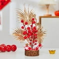 thumbnail image 6 of OEFNTAC Chinese Year Artificial Branches with Red Berries 11x4.7in Table Centerpiece Spring Festival Decor, 6 of 6