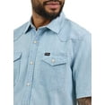 thumbnail image 5 of Wrangler® Men's Short Sleeve Denim Chambray Shirt, 5 of 5