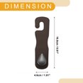 thumbnail image 4 of Gancho Universal para Reposacabezas de Asiento de Coche, 2 Pcs, Cuero Sintético Metal, Marrón Oscuro, 6.61"x1.81", 4 of 7