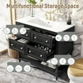 thumbnail image 5 of 36" Bathroom Vanity with Sink, Bathroom Vanities, FreeStanding Vanity Set with 4 Drawers, Solid Wood Frame Bathroom Cabinet (Black), 5 of 7