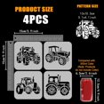thumbnail image 2 of 4 Pcs Tractors Drawing Stencil 5.9x5.9 Reusable 4 Styles Tractors Painting Template Stencil Different Models of Tractors Decoration Stencil for Painting on Wood Wall Fabric Furniture 1set, 2 of 9