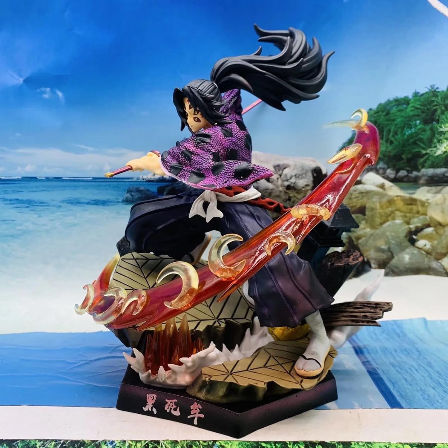 Kokushibo Figure Fighting Kokushibo Figurine 26cm/10.2inch Handmade PVC Anime Game Character Model Statue Collectible Craft Gift