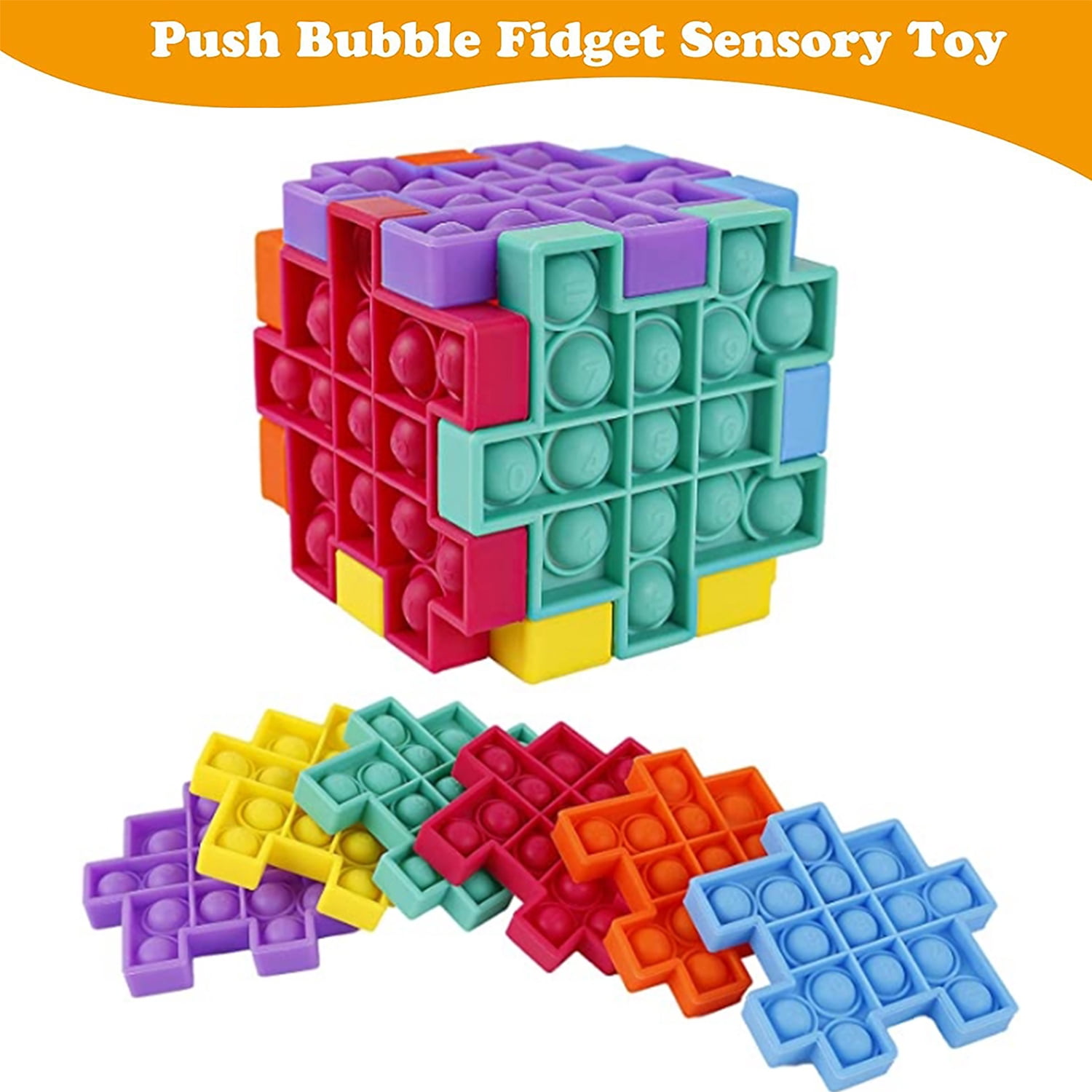 Push Pop Popper It Fidget Toy , New Puzzle Popit Bubble Poppet Its Cheap Silicone Sensory Stress