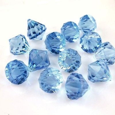 Acrylic Ice Crystals 2500 piece lot BLUE Table Scatter, Vase Fillers, Decor 