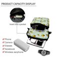 thumbnail image 4 of FUIALDOLG Polyester Crossbody Bag Zipper Portable Crossbody Purse for Travel, Honeycomb Pattern Print Cell Phone Bag, 4 of 7
