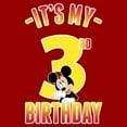 thumbnail image 2 of Girl's Mickey & Friends It's My 3rd Birthday Graphic Tee Red Medium, 2 of 5