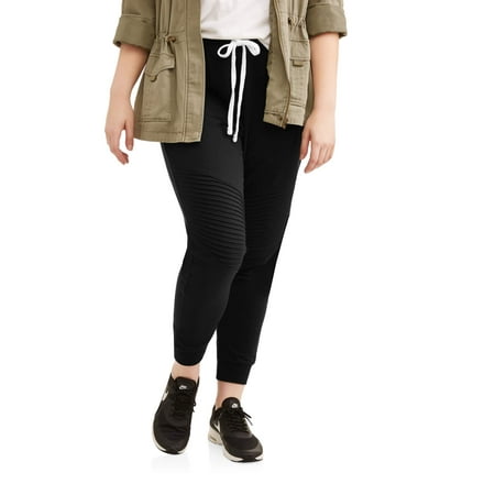 Women's Plus Moto Seamed Lounge Jogger