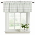 thumbnail image 2 of Sage Green Stripe Valances for Windows, Decorative Rod Pocket Window Valance Curtains, Abstract Art Modern Vertical Striped Short Curtain Drapes for Kitchen/Living Room, 2 Panels, 42" W x 18" L, 2 of 8
