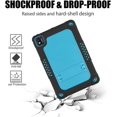 thumbnail image 6 of Hoibon for TCL TAB10 5G 9183W / for TCL TAB 10s 10.1" FHD Case Silicone Rubber Shockproof Protective Kids Friendly Case Built in Stand Shoulder Strap for TCL TAB 10 5G / TCL TAB 10s - Black+Blue, 6 of 7