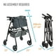 thumbnail image 2 of Andador plegable ligero Stander Wonder Rollator Plus para adultos mayores y niños, Travel EZ Fold-N-Go, pequeño andador con ruedas y asiento, color nogal negro, 2 of 5