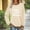 03 Khaki, variant on YueHuiYing Women's Oversized Hoodless Sweatshirt with Short English Phrase Print Round Neck Long Sleeves - Everyday Versatile