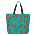 thumbnail image 1 of Disketp Colorful Crab Bolsa Tote Estampada para Mujer, Bolso de Hombro y de Mano para Compras y Viajes, 1 of 8
