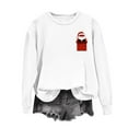 thumbnail image 6 of Lorytime Womens Christmas Sweatshirts Santa Claus Print Shirt Crew Neck Long Sleeve Pullover Loose Tops for Holiday, 6 of 6
