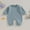 Blue, variant on Loicainy Toddler Baby Boy Girl Fleece-lined Sweatshirt Romper 3 6 9 12 18 Months Solid Color Long Sleeve Jumpsuit for Newborn Cute Clothes