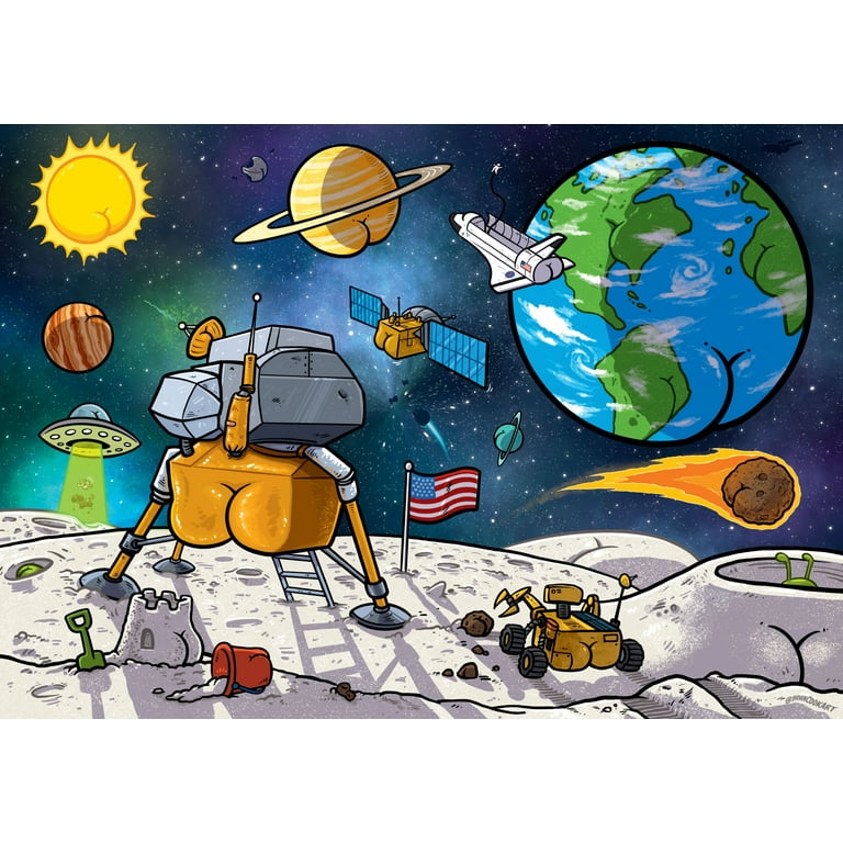 Ceaco Brian Cook Butts in Spacee 300-Piece Interlocking Jigsaw