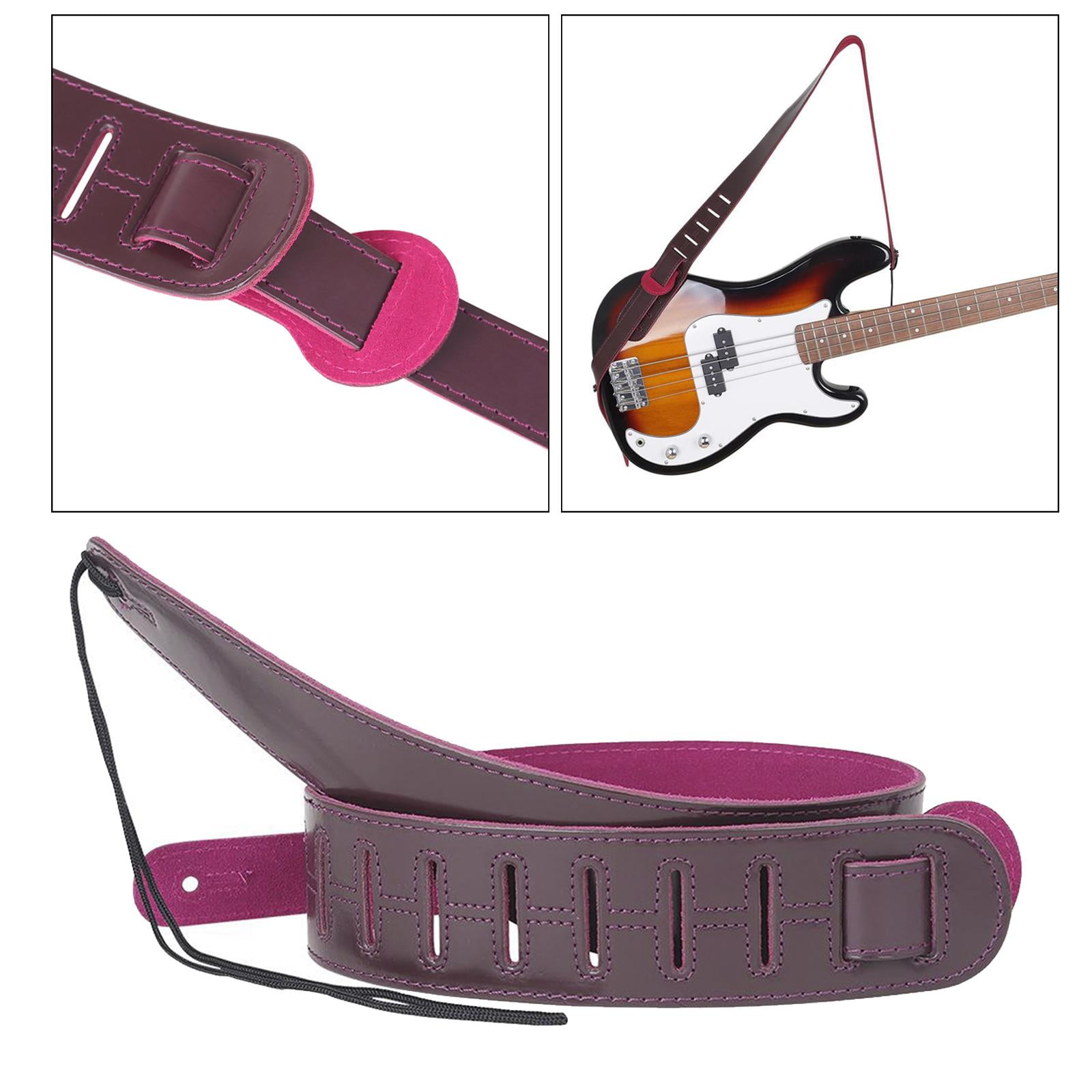 Deluxe Soft Leather Guitar Strap, Soft Backing, 2" Inches Wide