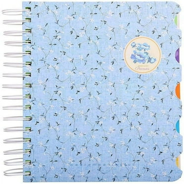 LEEYNEER 5 Subject Notebook，Wide Ruled Spiral Notebooks，A5 Travelers Notebook  Colored Dividers with Tabs   5.7”×8.27”  300 Pages