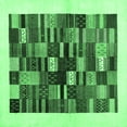 thumbnail image 1 of Ahgly Company Indoor Square Solid Emerald Green Modern Area Rugs, 6' Square, 1 of 4