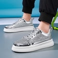 thumbnail image 2 of Men's Fashion Sneakers Glitter Sparkly Tennis Shoes Shiny Sequin Low Cut Comfort Casual Men Shoes, 2 of 9