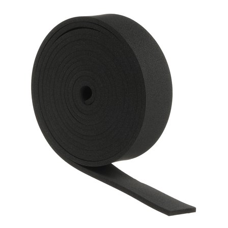 Uxcell Neoprene Foam Strip Roll 1 Roll 78.7" Long x 1" Width x 1/4" Thick High Density Weather Stripping Door Seal Strip