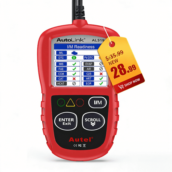 Autel AL319 OBD2 Scanner Code Reader, Car Diagnostic Scan Tool Enhanced Check Reset Engine Fault Code