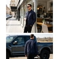 thumbnail image 6 of Zehisen Men's Jackets-Bomber Jacket Fall Winter Warm Windbreaker Full Zip Casual Windproof Outdoor Coats Navy S, 6 of 9