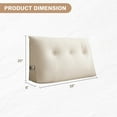 thumbnail image 5 of Lovote Triangular Headboard Pillow with Side Pockets, Chenille Fabric, Bed Rest Reading Pillow, Removable & Washable Cover, Daybed Wedge Pillow for Twin Beds, 5 of 7