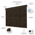 thumbnail image 5 of Yoolax Motorized Panel Track Blind Work with Remote Control Smart Light Filtering Vertical Blinds Electric Large Window Shade for Patio Sliding Door(80% Shading Shinny Brown,80"W x 84"H), 5 of 7