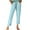Light Blue, variant on Wlynlyn Womens Cotton Linen Pants Drawstring High Waisted Summer Beach Lounge Trousers Straight Leg Loose Fitted Pants Size XL