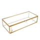 thumbnail image 1 of Joyero de cristal con tapa: vitrina rectangular de 14,5 x 8,9 x 5,3 cm para decoración del hogar. Delicada caja de recuerdos para guardar anillos y pulseras., 1 of 8