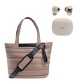 thumbnail image 2 of Combo bolso tote para laptop 13in COOL CAPITAL color café y Cherry audífonos TWS STF color arena, 2 of 5