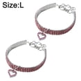 thumbnail image 2 of Pieza de collar de mascota con diamantes de imitación brillantes, colgante brillante, collar de perro, cristal ajustable, 2 of 5