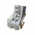 thumbnail image 4 of Saying Soft Flannel Fleece Throw Blanket, Hand Drawn Typography with Uplifting Free Themed Message Modern Ink Style, Cozy Plush for Indoor and Outdoor Use, 60" x 80", Black White, by Ambesonne, 4 of 6