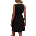 thumbnail image 5 of Vestido mini negro sin mangas en línea A de verano WIHOLL, 5 of 5