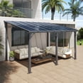 thumbnail image 2 of Aoxun Pavillon à Toit Rigide 14,00 Pi x 10,00 Pi, Feuille Creuse en Polycarbonate Durable, 2 of 7