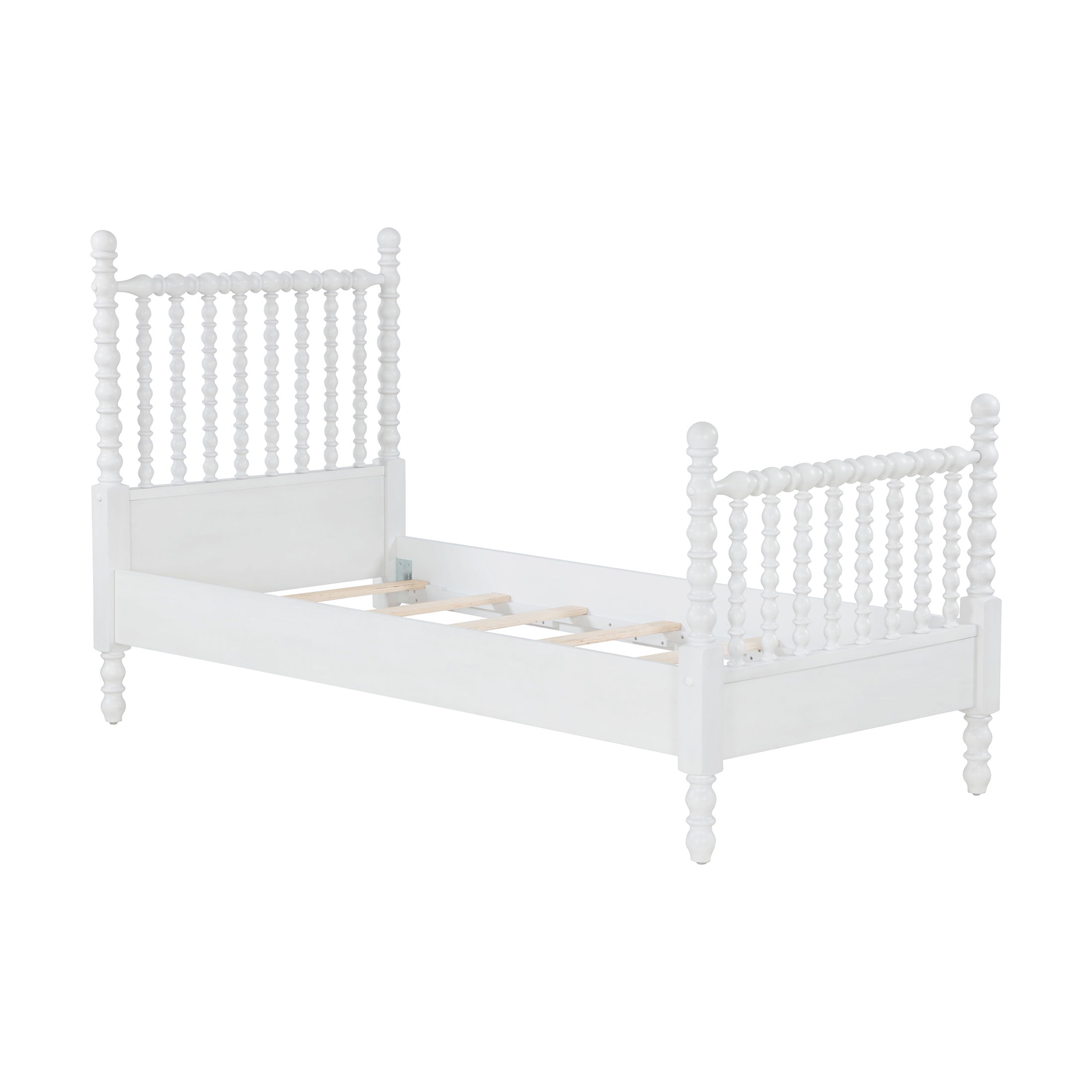 The Pioneer Woman Harper Twin Spindle Bed, White