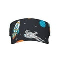thumbnail image 2 of Kdxio Space Print Sun Visor Hat Golf Visor Adjustable Velcro Outdoor Sports Cap For Men Women, 2 of 7
