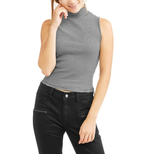 Download No Boundaries - Juniors' Mock Neck Knit Tank - Walmart.com ...