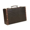 thumbnail image 2 of Caja de madera retro europea, maleta decorativa, vintage, elegante almacenamiento de madera Negro, 2 of 6