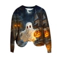 thumbnail image 4 of Amzcrzy Chandails en Molleton pour Femmes Halloween Chandail en Molleton Halloween Chandail en Molleton Femmes Chandails en Molleton Graphiques Mignons Chemises Halloween Automne Chandail en Molleton Col Rond Chandails en Molleton pour Femmes TG, 4 of 4