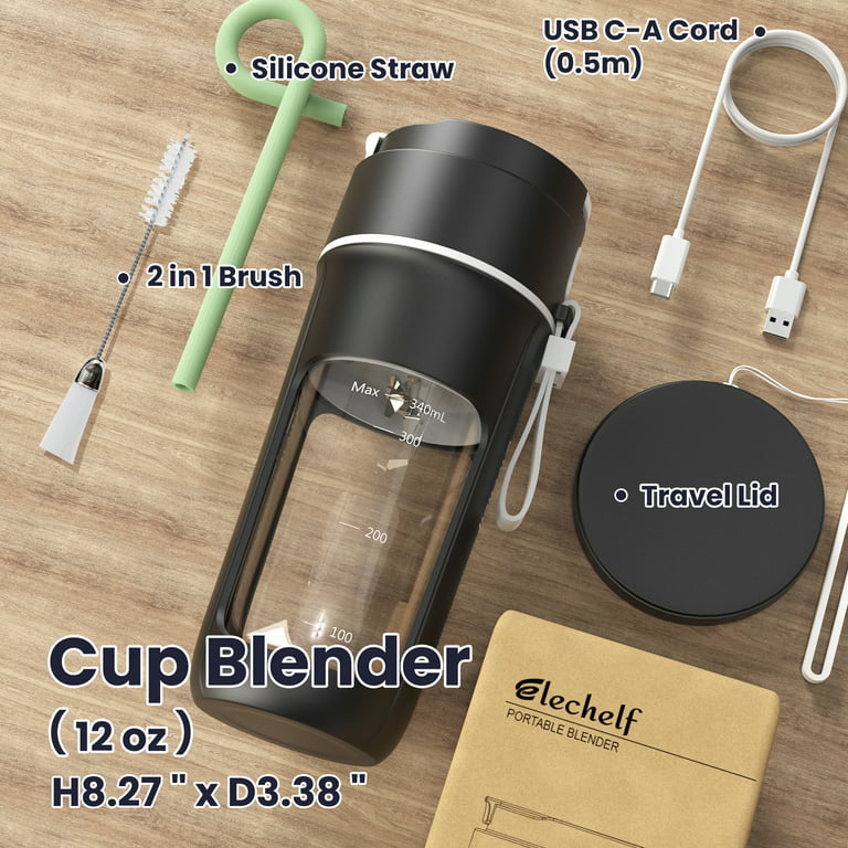 Elechelf Portable Blender for Shakes and Smoothies,Travel Blender