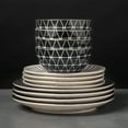 thumbnail image 4 of Thyme & Table Calypso 12-Piece Ceramic Dinnerware Set, 4 of 8